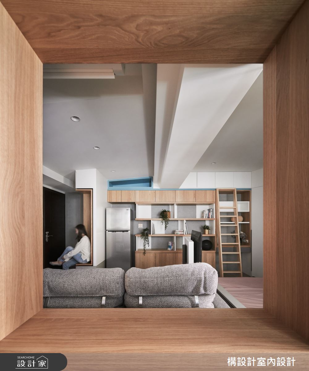 11坪新成屋(5年以下)＿日式無印風客廳案例圖片＿構設計＿構設計_眶框之15