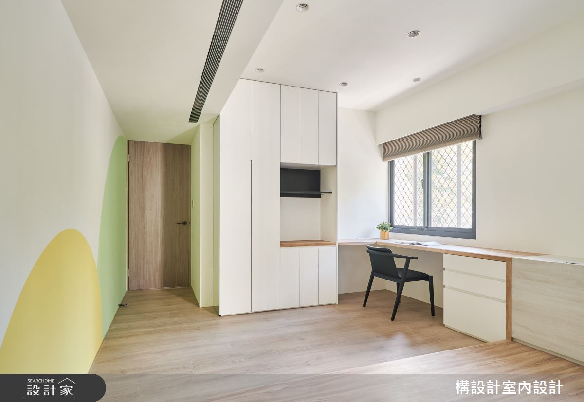 50坪老屋(31~40年)＿北歐風書房兒童房兒童房案例圖片＿構設計＿構設計_幾何Paradise之24