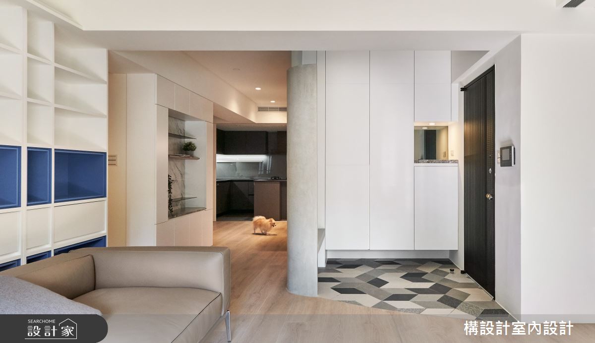 50坪老屋(31~40年)＿北歐風玄關客廳走廊案例圖片＿構設計＿構設計_幾何Paradise之4