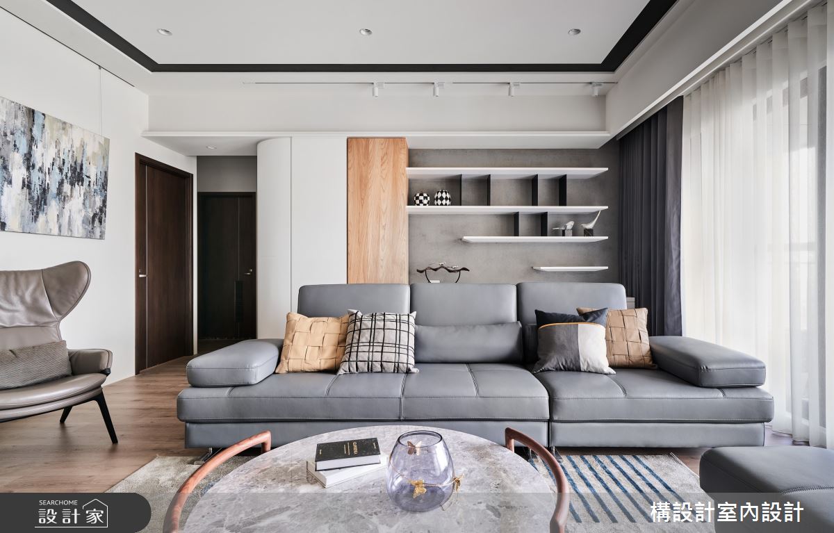 50坪新成屋(5年以下)＿現代風客廳案例圖片＿構設計＿構設計_幸福時年之14