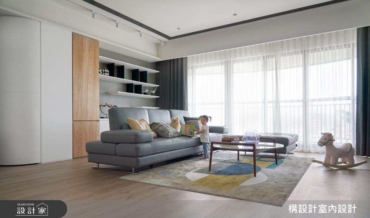 50坪新成屋(5年以下)＿現代風客廳案例圖片＿構設計＿構設計_幸福時年之10
