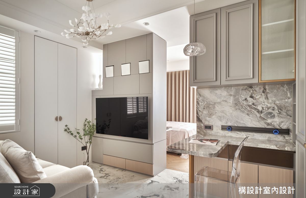 9坪＿新古典客廳案例圖片＿構設計＿構設計_輕暖法式寓所之5