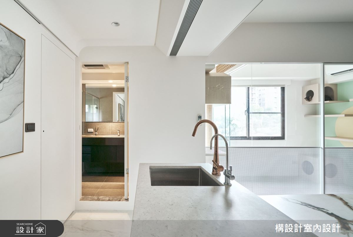 40坪老屋(16~30年)＿新古典餐廳浴室中島案例圖片＿構設計＿構設計_午後的銀白雪境之22