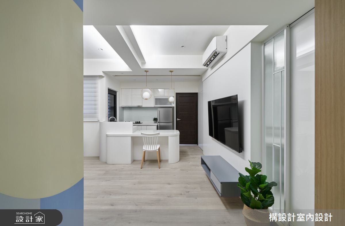 17坪新成屋(5年以下)＿北歐風客廳廚房中島案例圖片＿構設計＿構設計_不將就的日常之2
