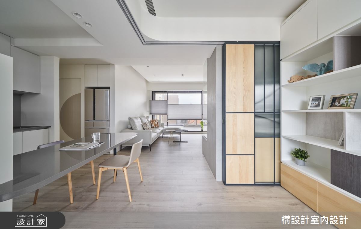19坪中古屋(5~15年)＿北歐風客廳餐廳書房案例圖片＿構設計＿構設計_層疊山沐之18