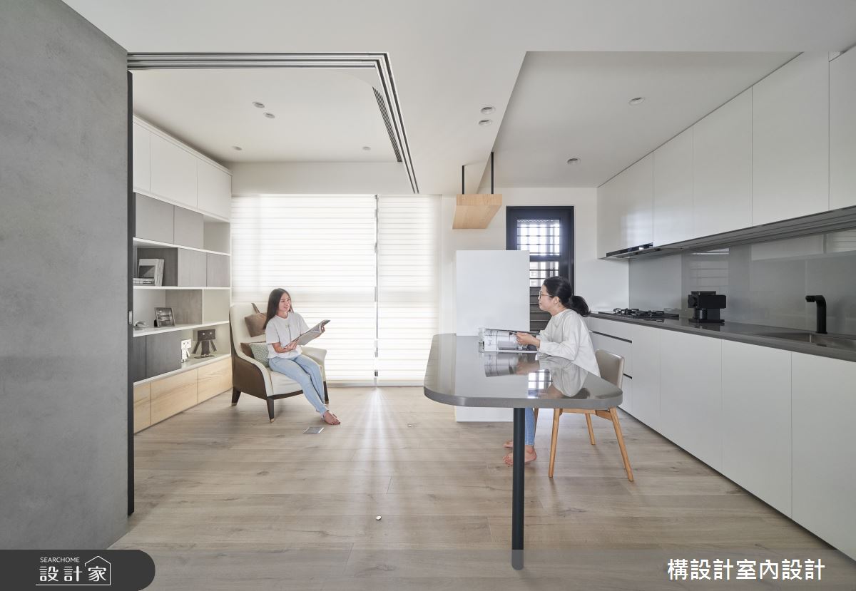 19坪中古屋(5~15年)＿北歐風餐廳廚房書房案例圖片＿構設計＿構設計_層疊山沐之12