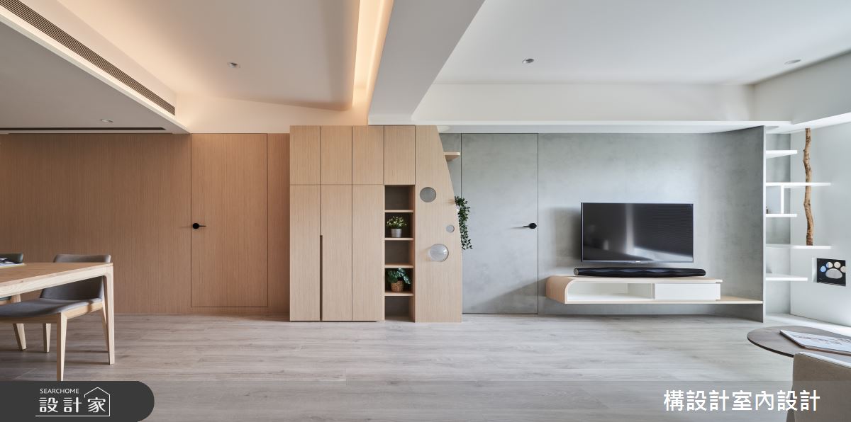 40坪老屋(16~30年)＿北歐風客廳餐廳案例圖片＿構設計＿構設計_貓森漫遊之4