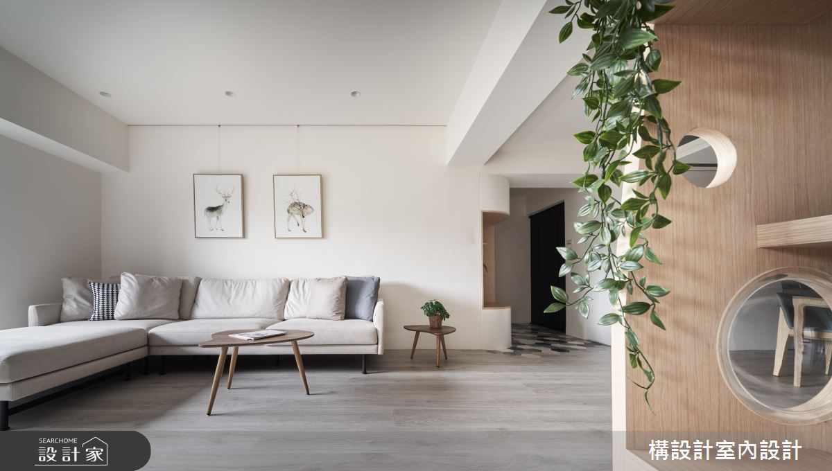 40坪老屋(16~30年)＿北歐風玄關客廳案例圖片＿構設計＿構設計_貓森漫遊之9