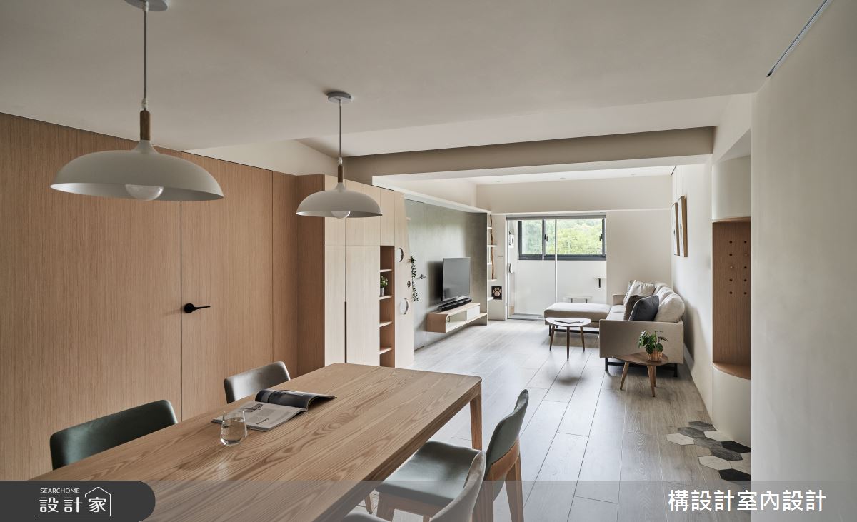 40坪老屋(16~30年)＿北歐風客廳餐廳案例圖片＿構設計＿構設計_貓森漫遊之11