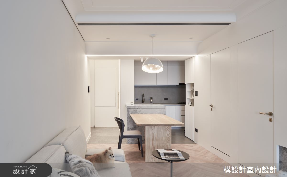 18坪新成屋(5年以下)＿法式輕古典玄關客廳餐廳廚房案例圖片＿構設計＿構設計_歲月靜好之4