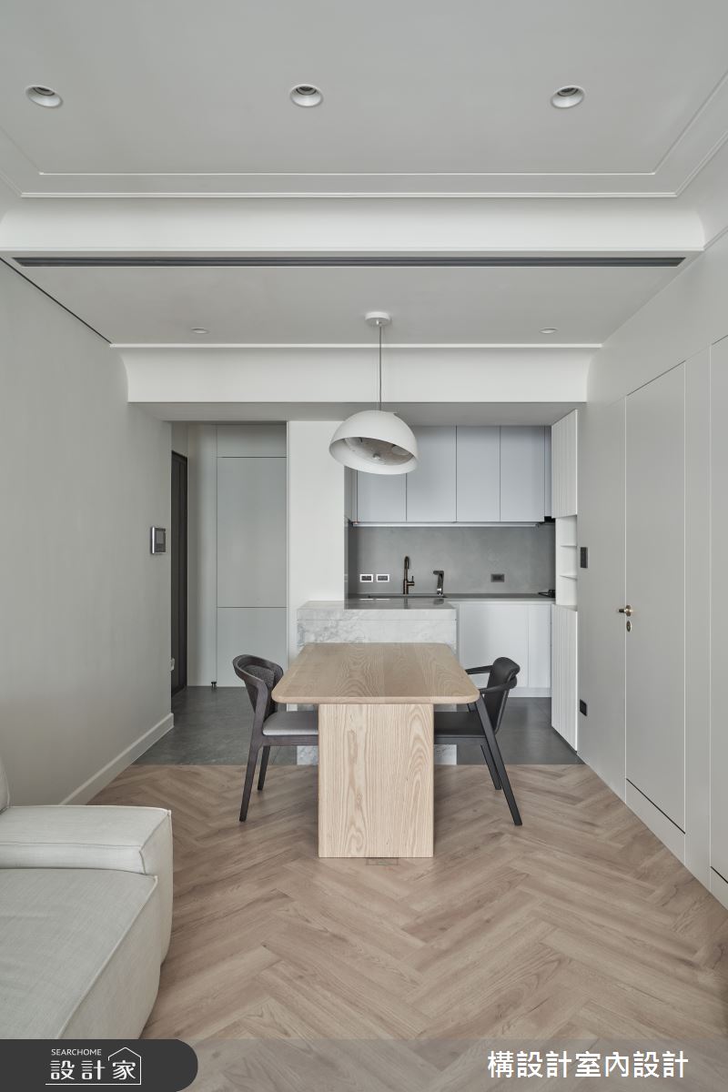 18坪新成屋(5年以下)＿法式輕古典玄關客廳餐廳廚房案例圖片＿構設計＿構設計_歲月靜好之6