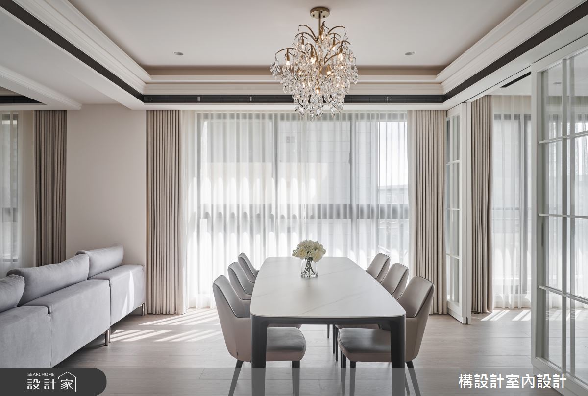 50坪中古屋(5~15年)＿新古典客廳餐廳案例圖片＿構設計＿構設計_隅光下的浪漫之9
