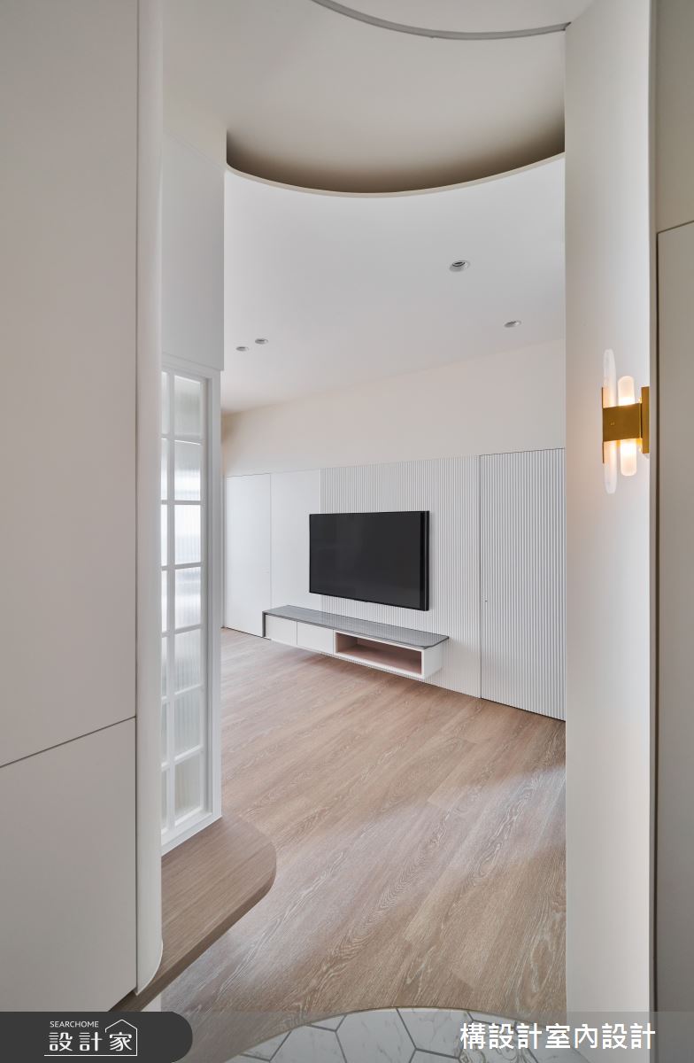 20坪中古屋(5~15年)＿北歐風玄關客廳案例圖片＿構設計＿構設計_薄荷白的故事起點之1