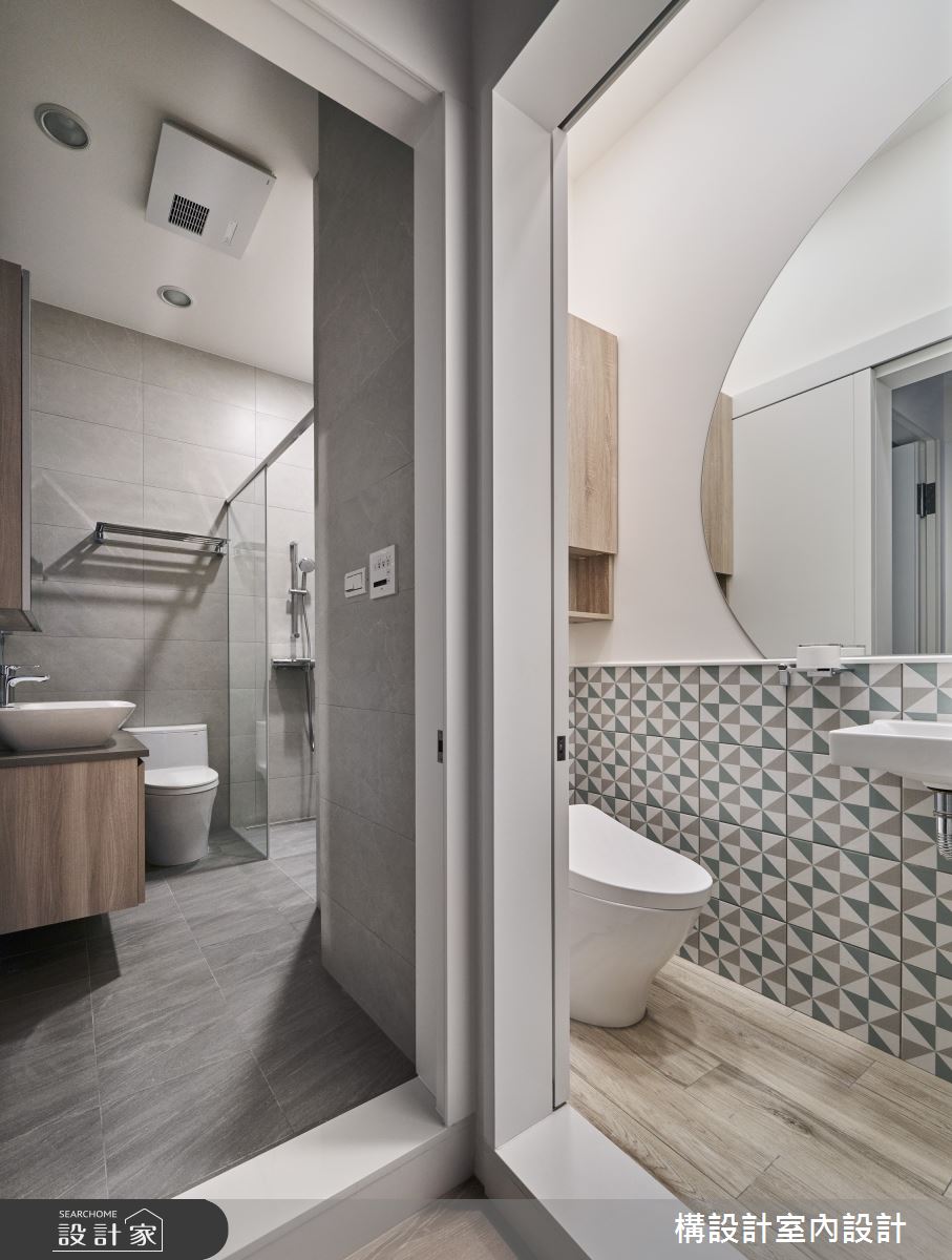 20坪中古屋(5~15年)＿北歐風浴室案例圖片＿構設計＿構設計_薄荷白的故事起點之27
