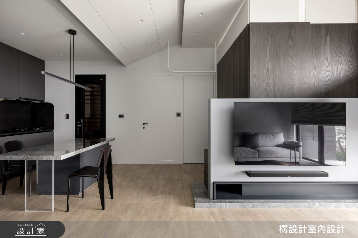 16坪新成屋(5年以下)＿現代風客廳餐廳廚房案例圖片＿構設計＿構設計_方寸間之4
