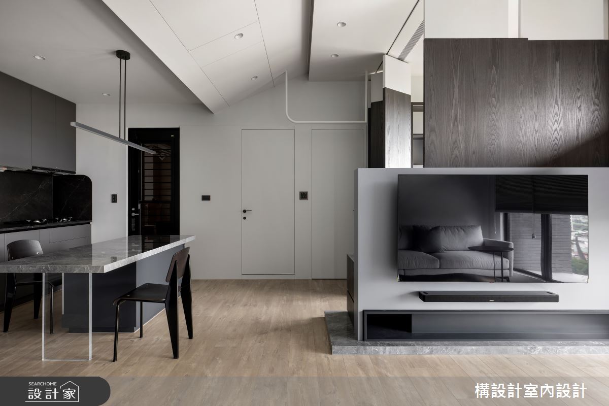 16坪新成屋(5年以下)＿現代風客廳餐廳廚房案例圖片＿構設計＿構設計_方寸間之5