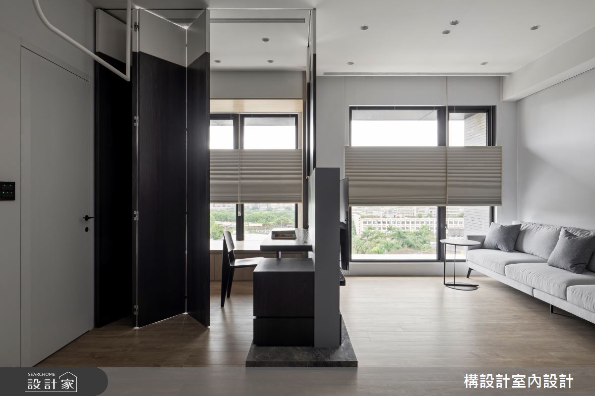 16坪新成屋(5年以下)＿現代風客廳書房工作區案例圖片＿構設計＿構設計_方寸間之14