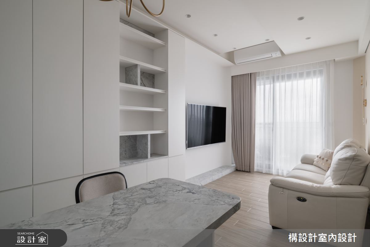 17坪新成屋(5年以下)＿新古典客廳中島案例圖片＿構設計＿構設計_春日童話之4