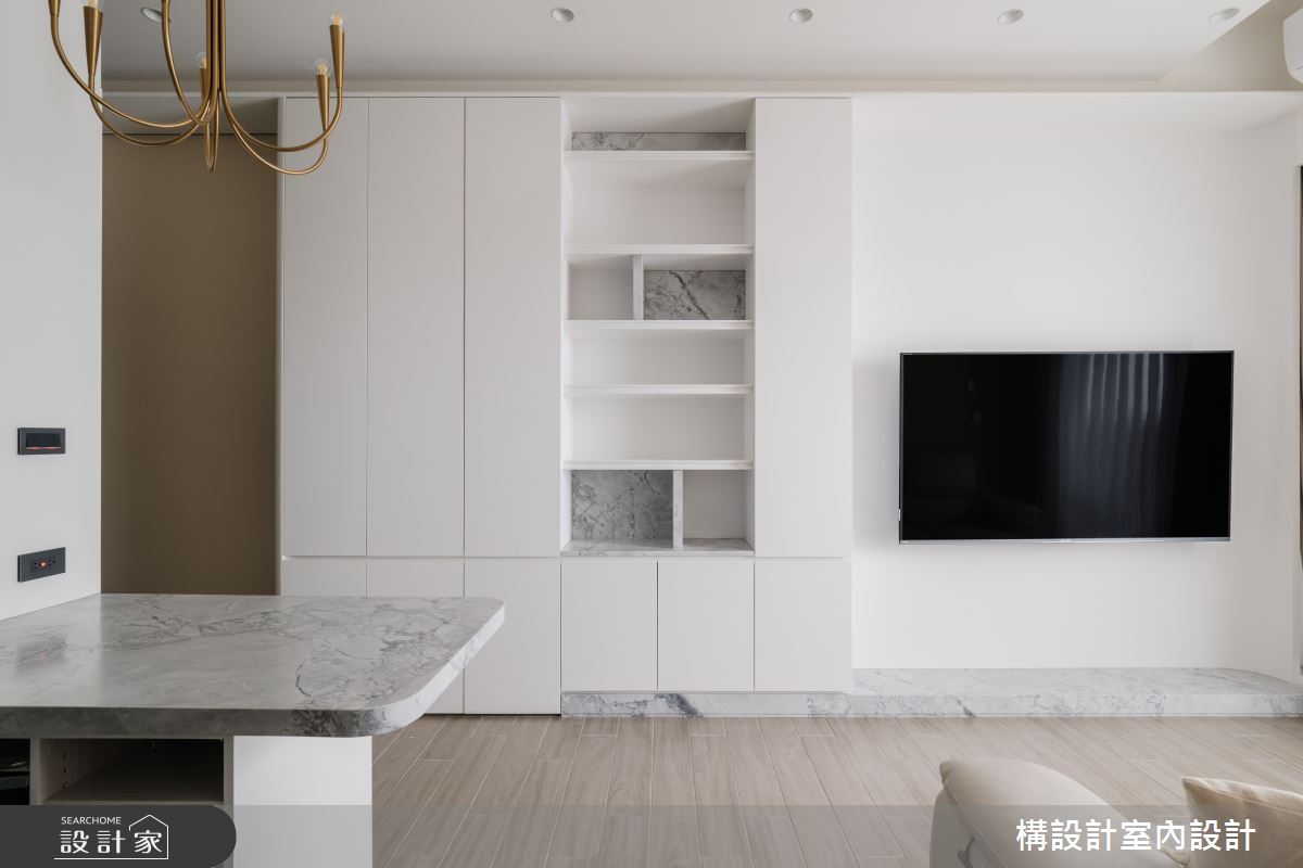 17坪新成屋(5年以下)＿新古典客廳中島案例圖片＿構設計＿構設計_春日童話之7