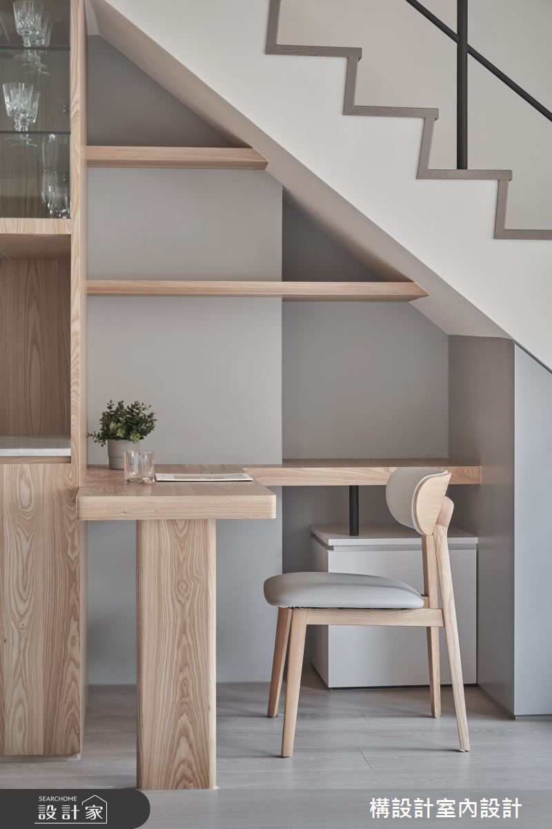 32坪中古屋(5~15年)＿北歐風書房樓梯工作區案例圖片＿構設計＿構設計_共好溫度之10