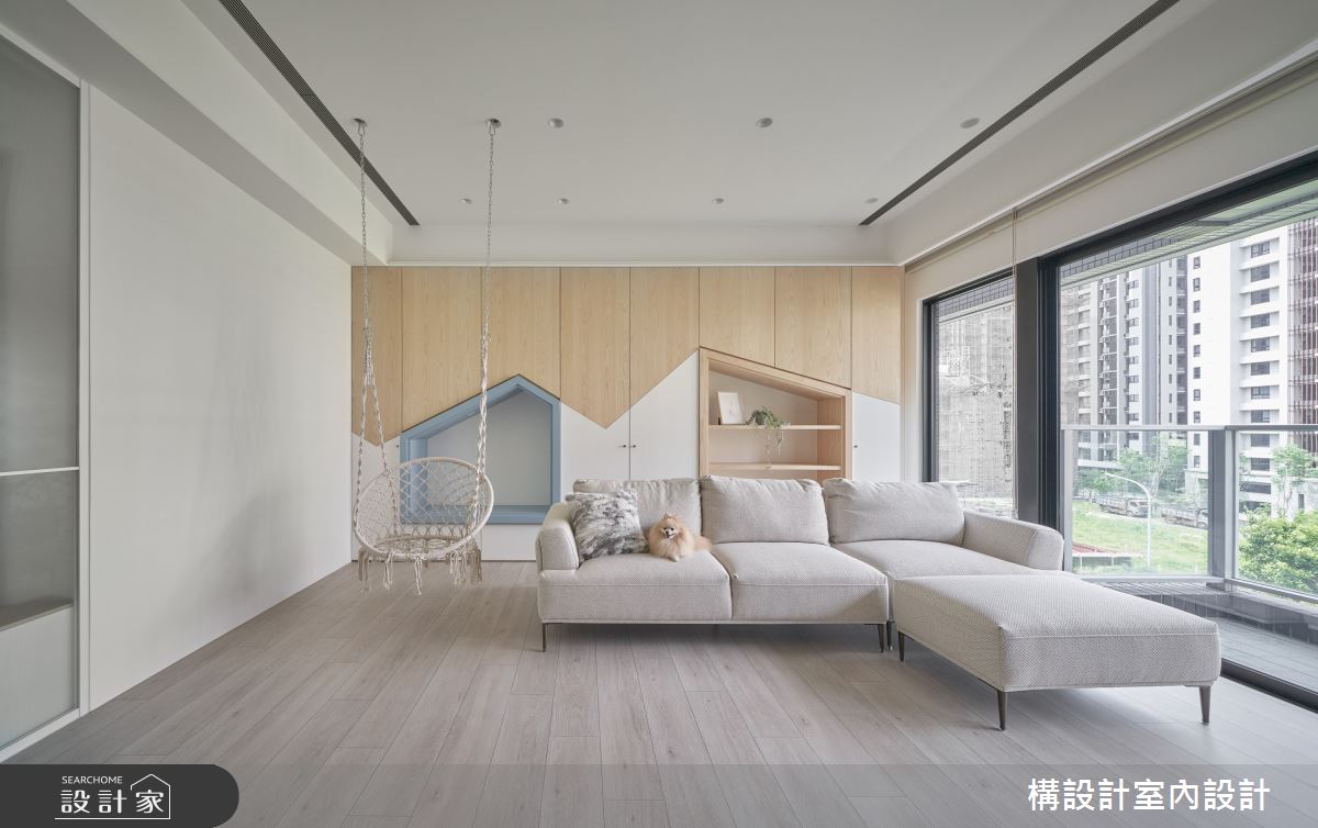 32坪預售屋＿北歐風客廳陽台案例圖片＿構設計＿構設計_輕甜日光詩篇之5