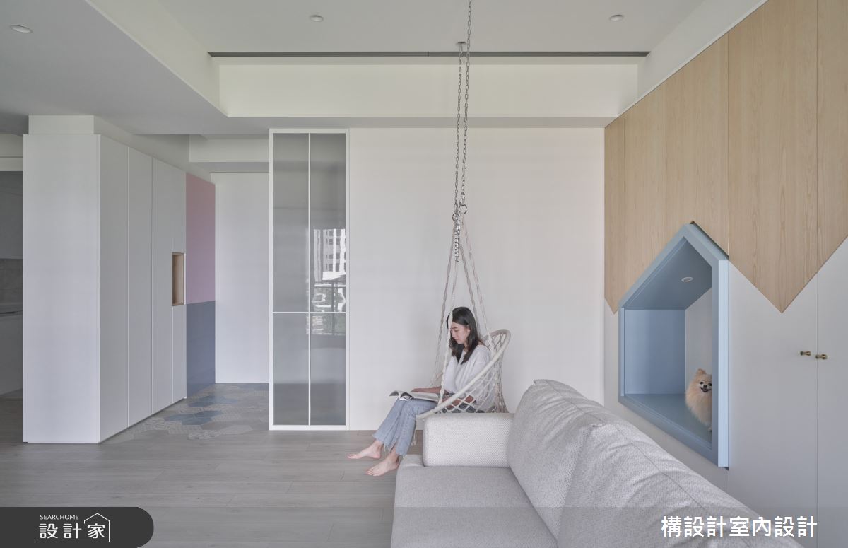 32坪預售屋＿北歐風玄關客廳案例圖片＿構設計＿構設計_輕甜日光詩篇之12