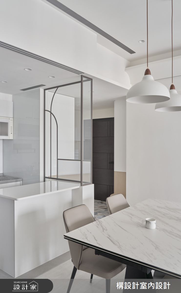 30坪新成屋(5年以下)＿北歐風玄關餐廳廚房案例圖片＿構設計＿構設計_植白之4