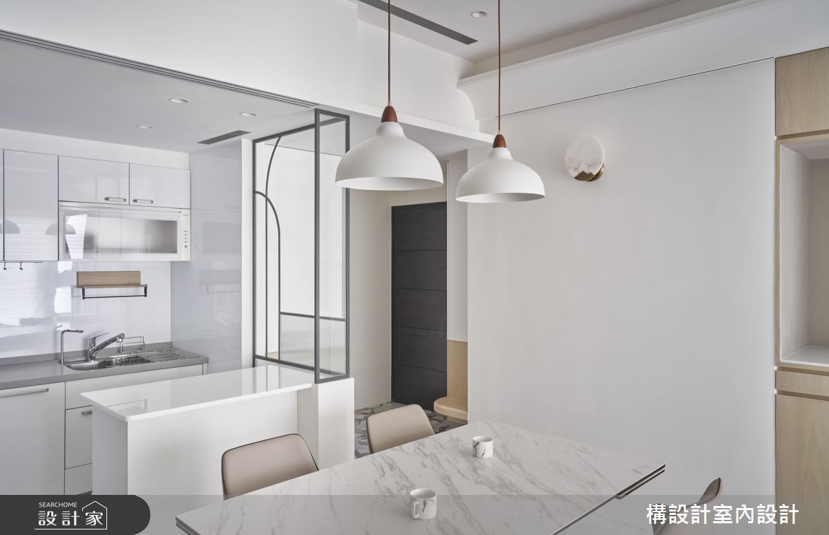 30坪新成屋(5年以下)＿北歐風玄關餐廳廚房案例圖片＿構設計＿構設計_植白之7