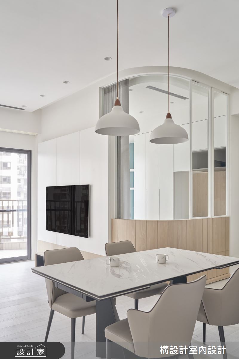 30坪新成屋(5年以下)＿北歐風客廳餐廳書房工作區案例圖片＿構設計＿構設計_植白之13