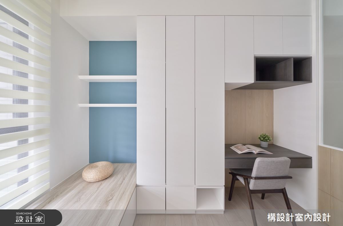 30坪新成屋(5年以下)＿北歐風書房工作區臥榻多功能室案例圖片＿構設計＿構設計_植白之17