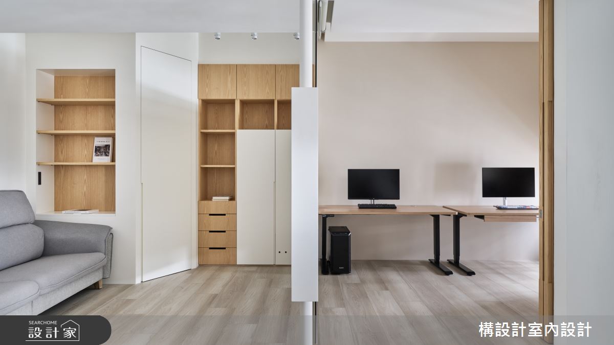 13坪新成屋(5年以下)＿北歐風客廳書房工作區案例圖片＿構設計＿構設計_悠然木居之3