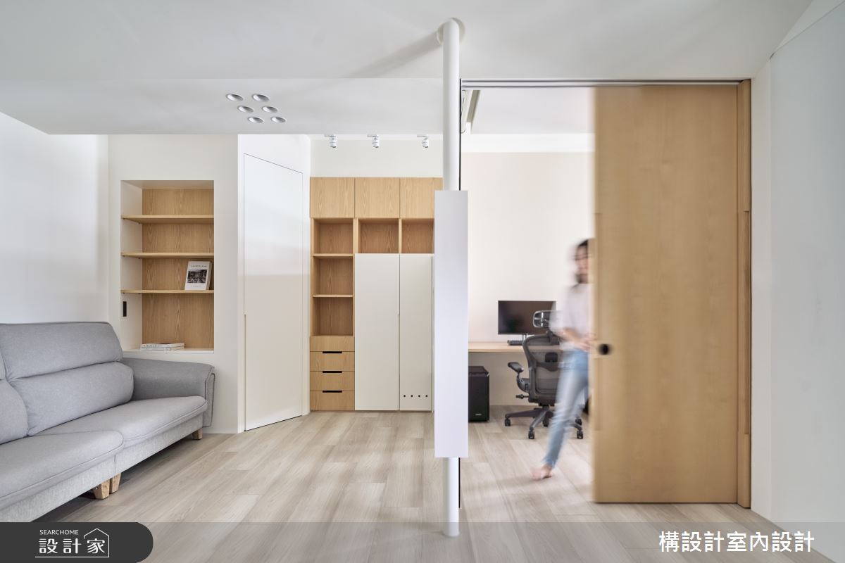 13坪新成屋(5年以下)＿北歐風客廳書房工作區案例圖片＿構設計＿構設計_悠然木居之6