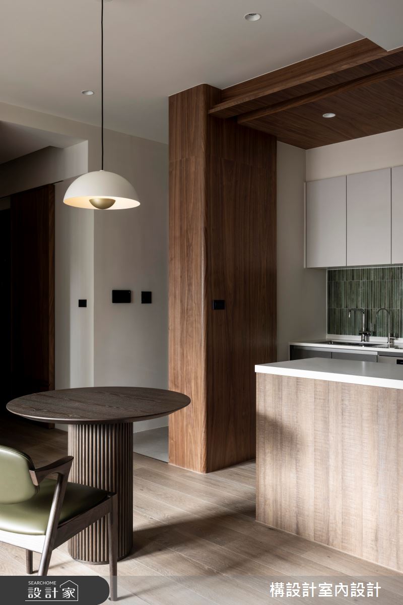 18坪新成屋(5年以下)＿現代風餐廳廚房中島案例圖片＿構設計＿構設計_和光䖇所之6