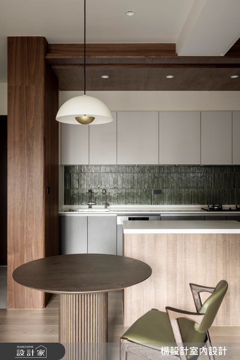 18坪新成屋(5年以下)＿現代風餐廳廚房中島案例圖片＿構設計＿構設計_和光䖇所之7