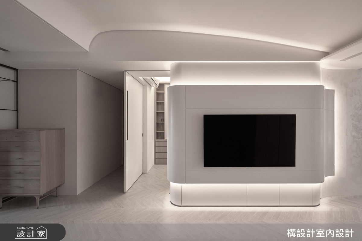 33坪新成屋(5年以下)＿現代風客廳案例圖片＿構設計＿構設計_弧與白的光景之9