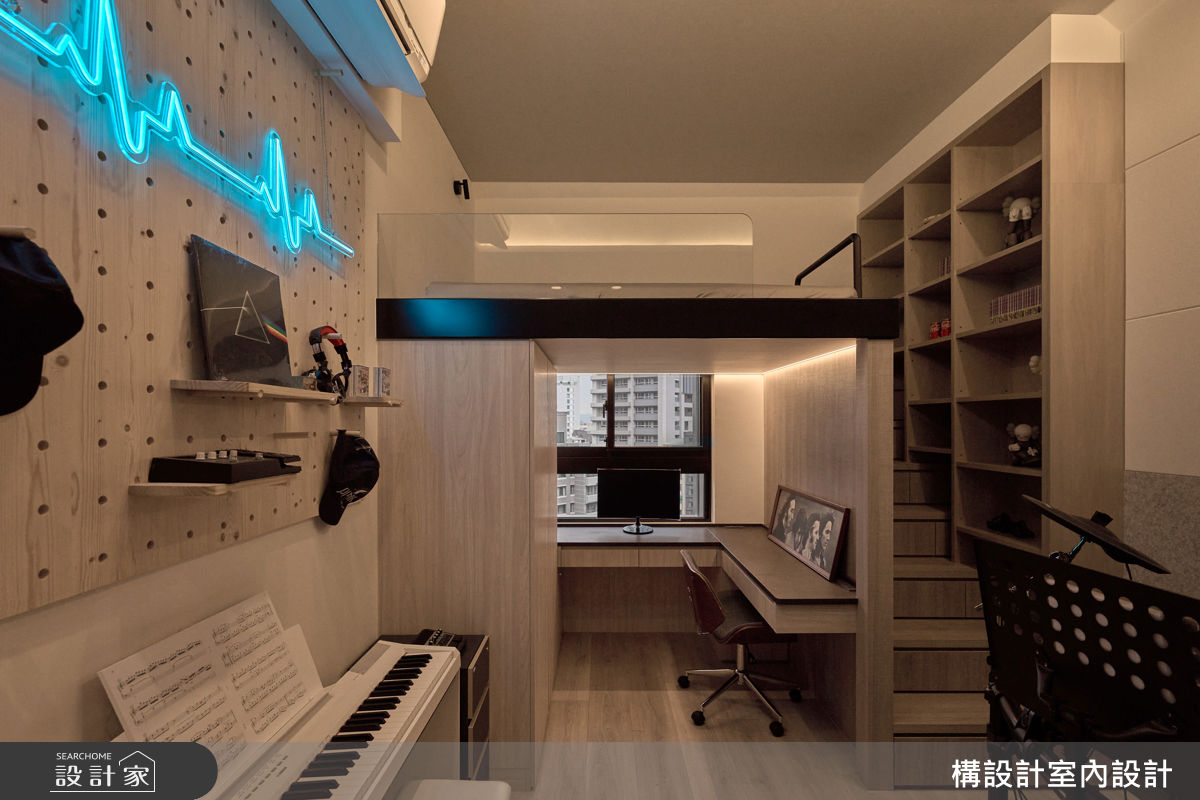 33坪新成屋(5年以下)＿現代風臥室案例圖片＿構設計＿構設計_弧與白的光景之17