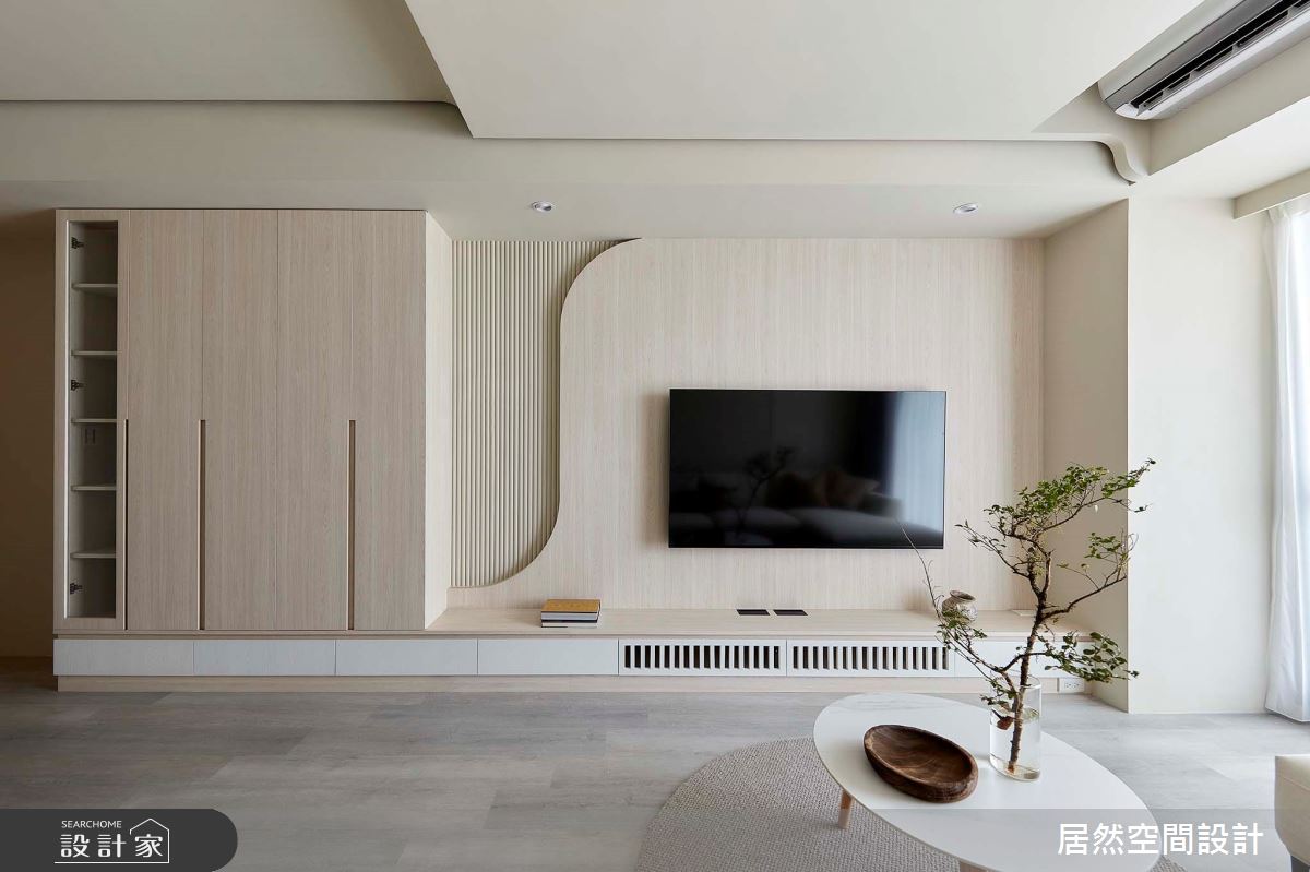 28坪新成屋(5年以下)＿日式北歐風客廳案例圖片＿居然空間設計＿居然_弧光靜影之2