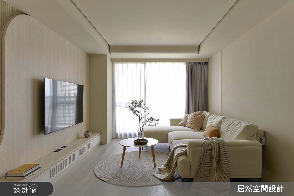 28坪新成屋(5年以下)＿日式北歐風客廳案例圖片＿居然空間設計＿居然_弧光靜影之3