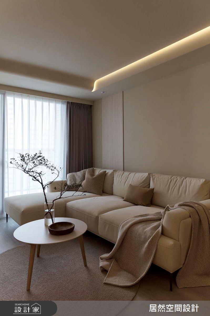 28坪新成屋(5年以下)＿日式北歐風客廳案例圖片＿居然空間設計＿居然_弧光靜影之5
