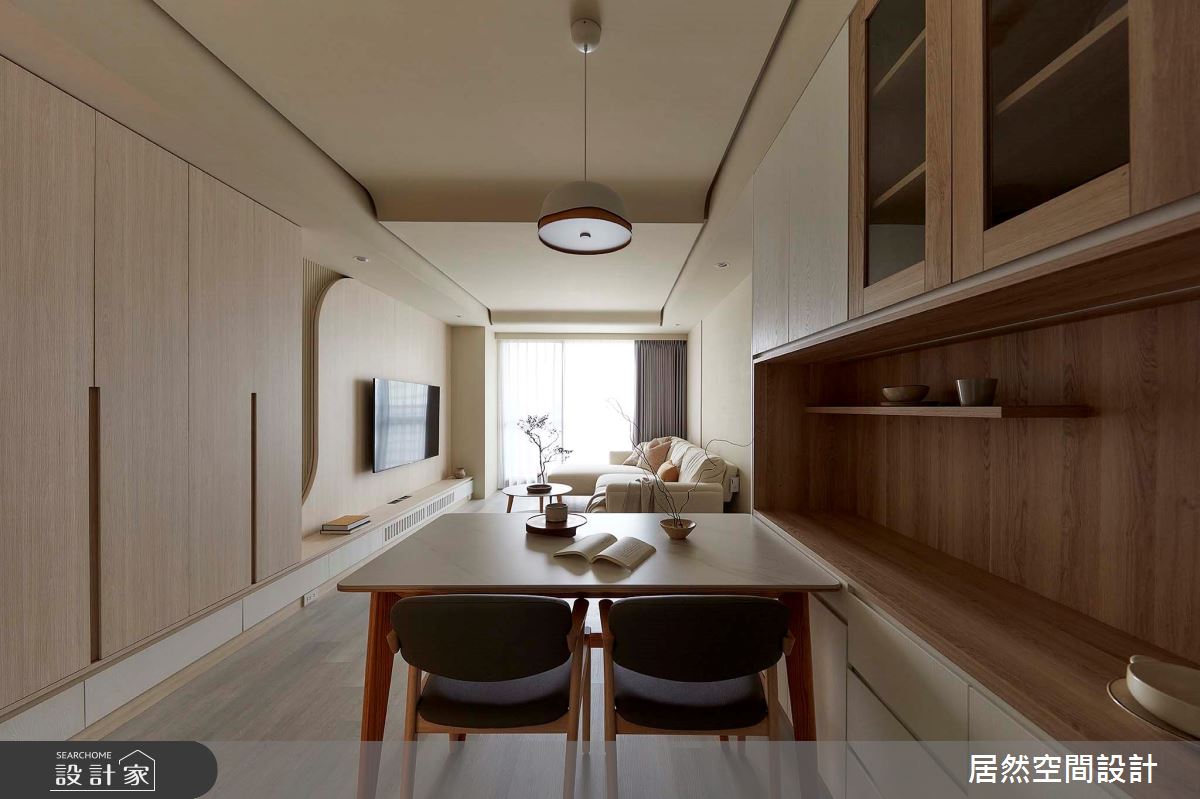28坪新成屋(5年以下)＿日式北歐風客廳餐廳案例圖片＿居然空間設計＿居然_弧光靜影之7