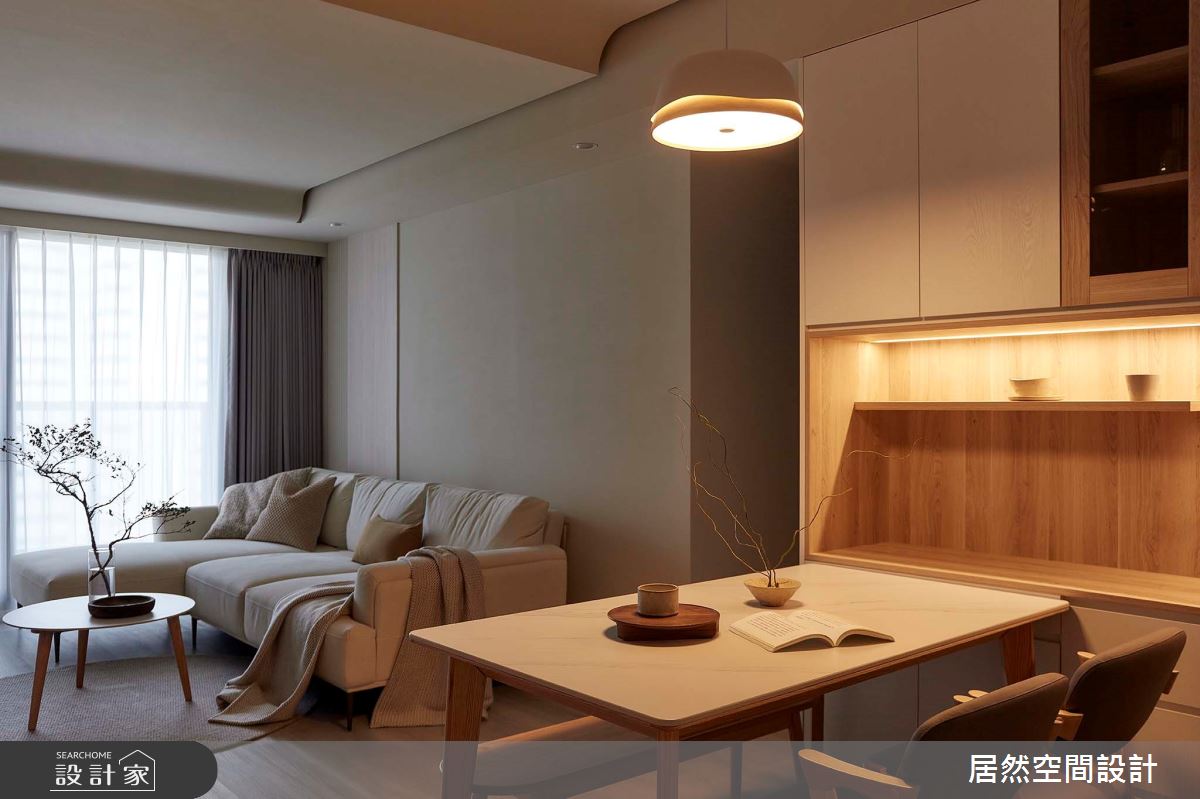 28坪新成屋(5年以下)＿日式北歐風客廳餐廳案例圖片＿居然空間設計＿居然_弧光靜影之10