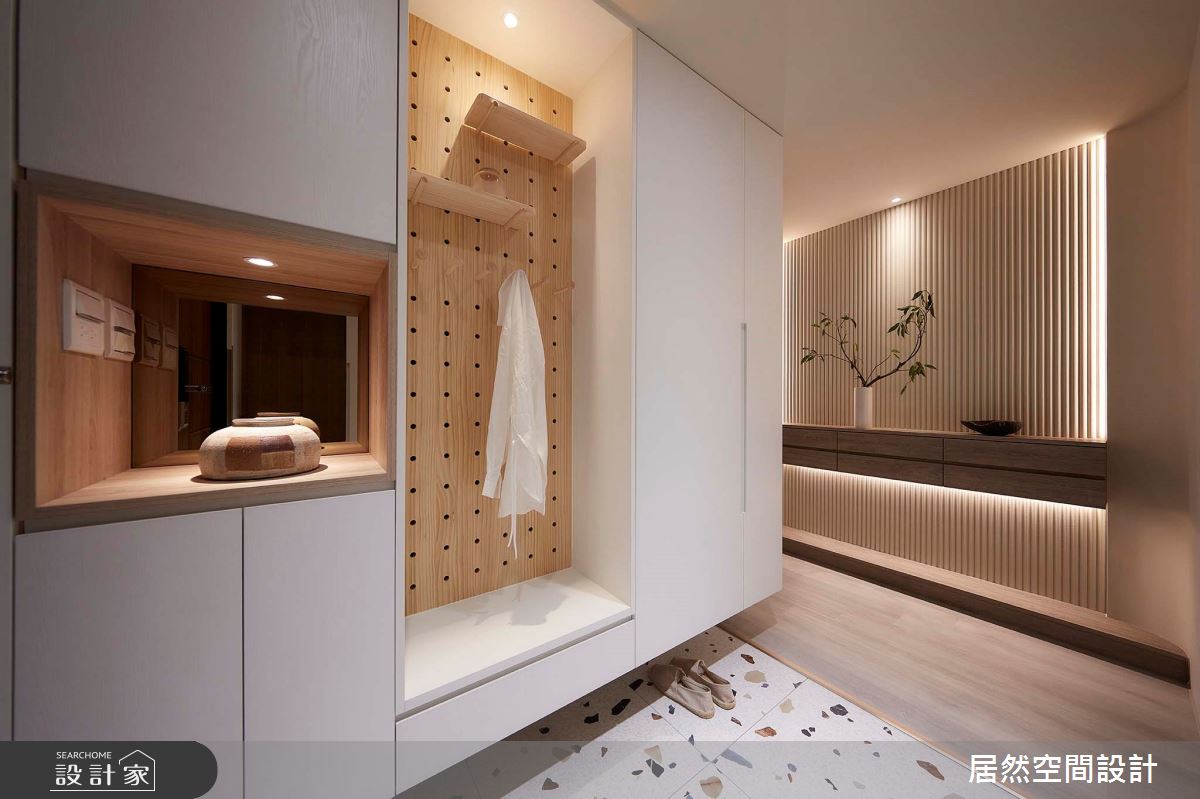 28坪新成屋(5年以下)＿日式北歐風玄關案例圖片＿居然空間設計＿居然_弧光靜影之11
