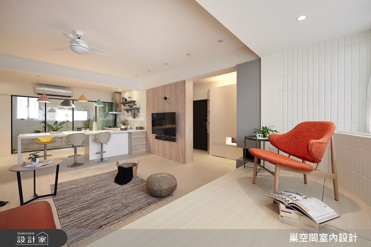 32坪老屋(16~30年)＿北歐風客廳案例圖片＿巢空間室內設計＿巢空間_03之6