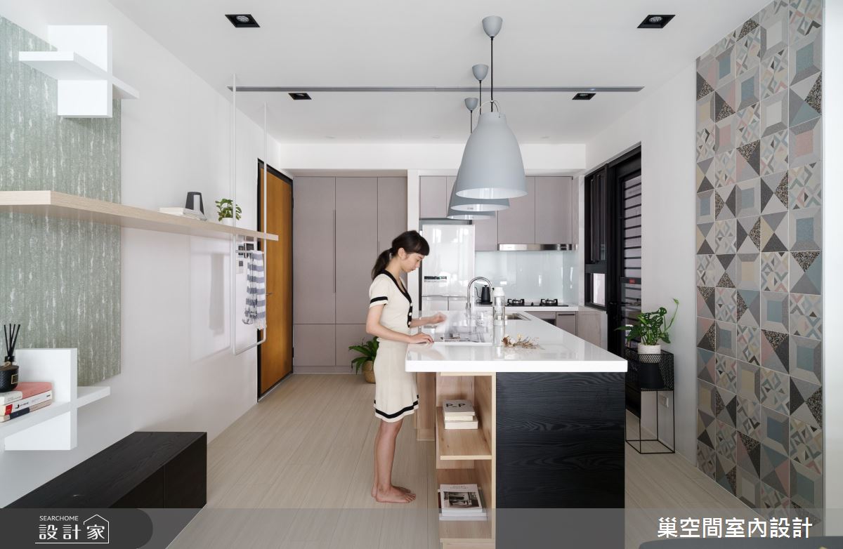 15坪新成屋(5年以下)＿北歐風廚房吧檯案例圖片＿巢空間室內設計＿巢空間_06之4