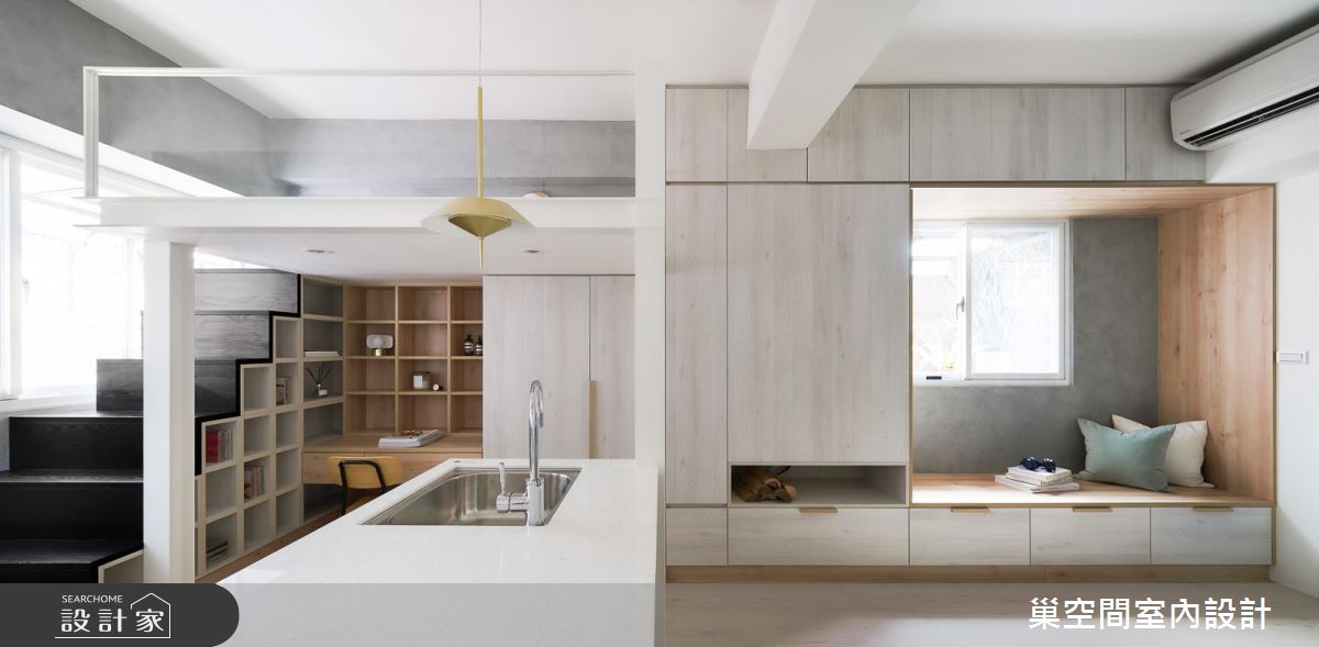 7坪老屋(16~30年)＿北歐風吧檯臥榻多功能室案例圖片＿巢空間室內設計＿巢空間_10之7