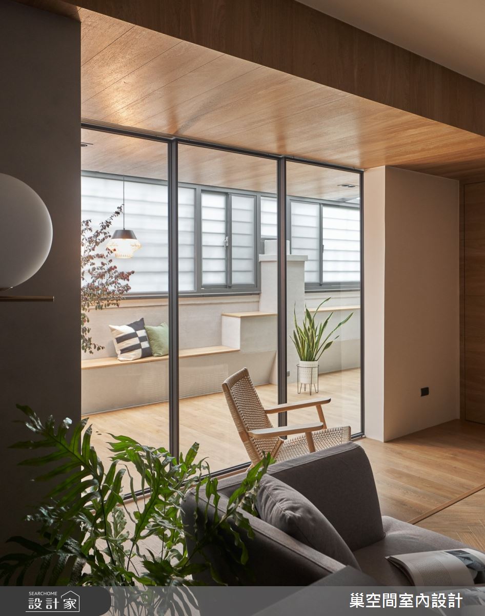 43坪老屋(16~30年)＿休閒風客廳臥榻陽台案例圖片＿巢空間室內設計＿巢空間_13之13
