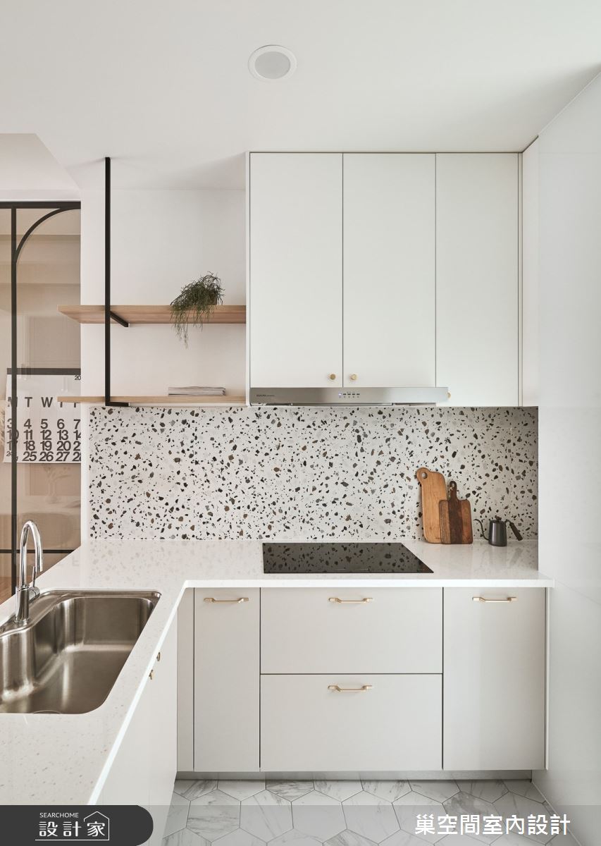 25坪中古屋(5~15年)＿北歐風廚房案例圖片＿巢空間室內設計＿巢空間_16Free Form 釋放之14