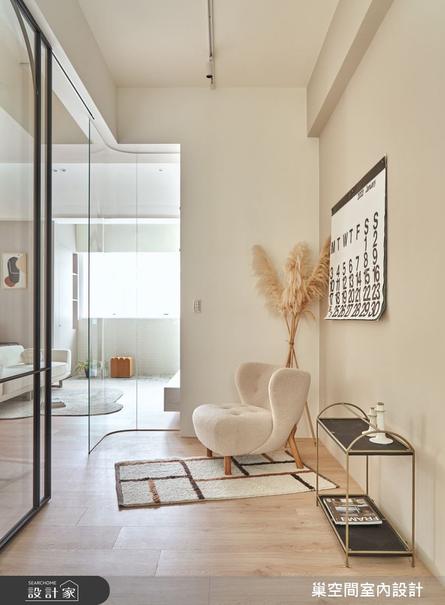 25坪中古屋(5~15年)＿北歐風玄關案例圖片＿巢空間室內設計＿巢空間_16Free Form 釋放之10