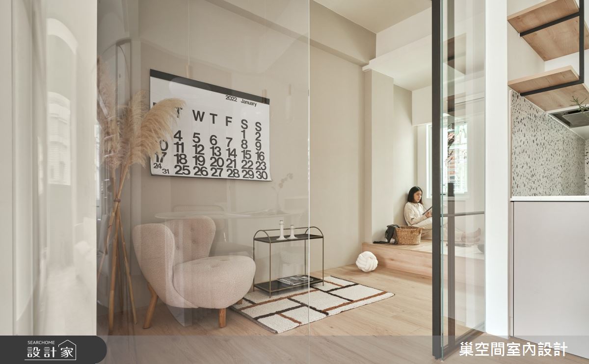 25坪中古屋(5~15年)＿北歐風玄關案例圖片＿巢空間室內設計＿巢空間_16Free Form 釋放之11