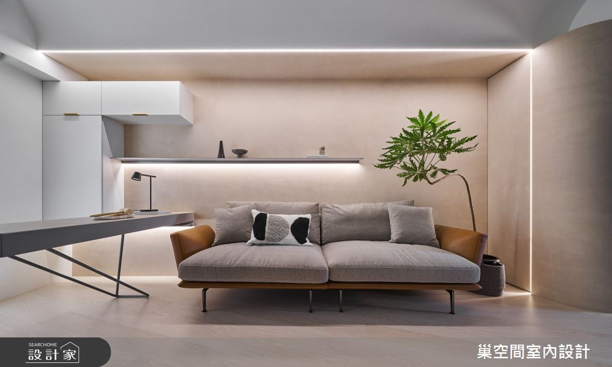 19坪新成屋(5年以下)＿現代風客廳案例圖片＿巢空間室內設計＿巢空間_17Caché 隱之7